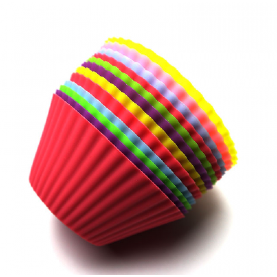 3 Pcs Silicone Cake Muffin Molds Cupcake Dessert Baking Pans Yellow